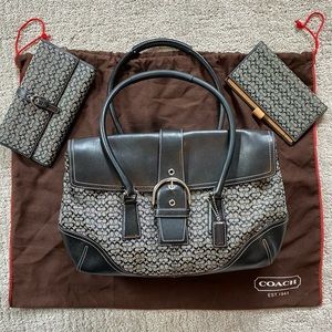 Vintage Signature Coach Tote w/ free accessories